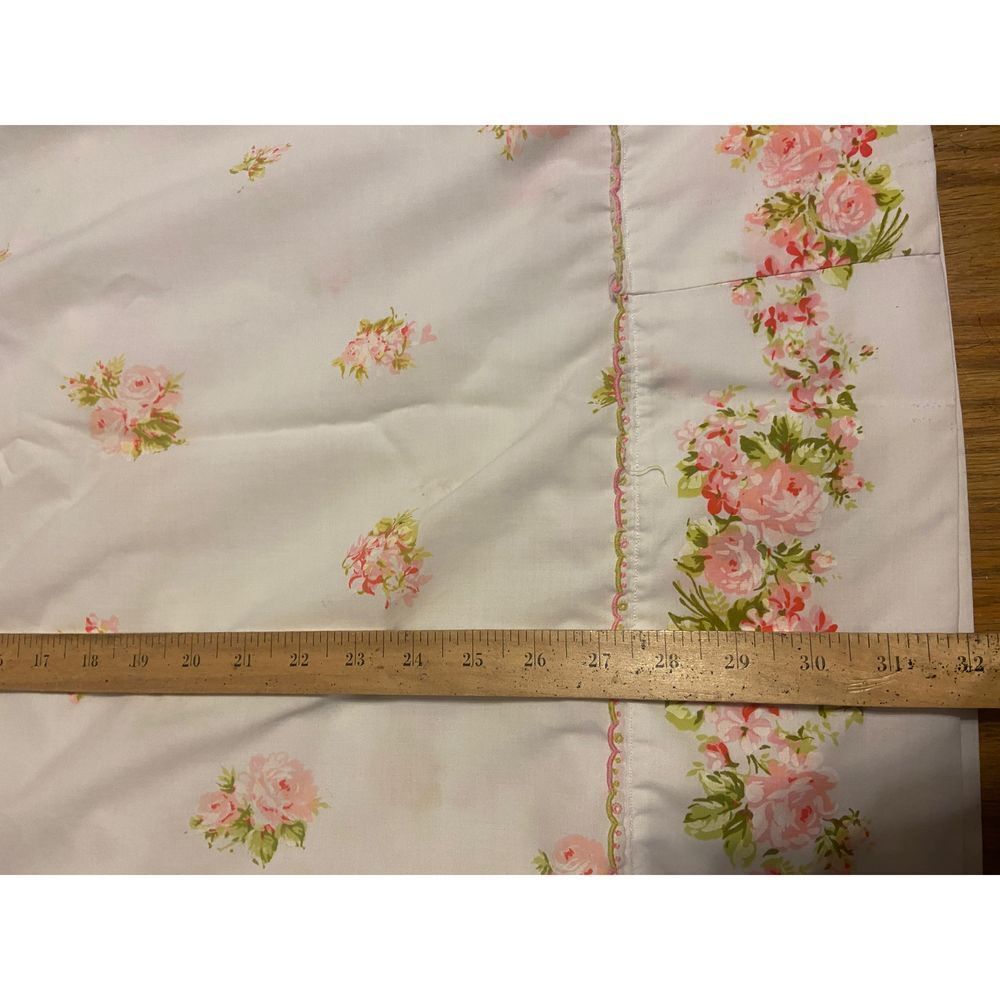 Vintage 2 pillowcases white pink‎ modified lot